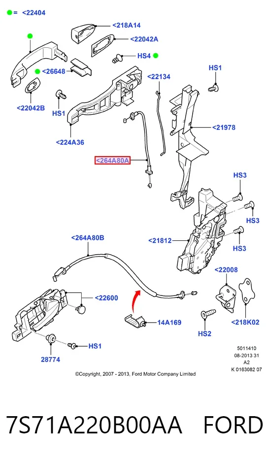  7S71A220B00AA Ford