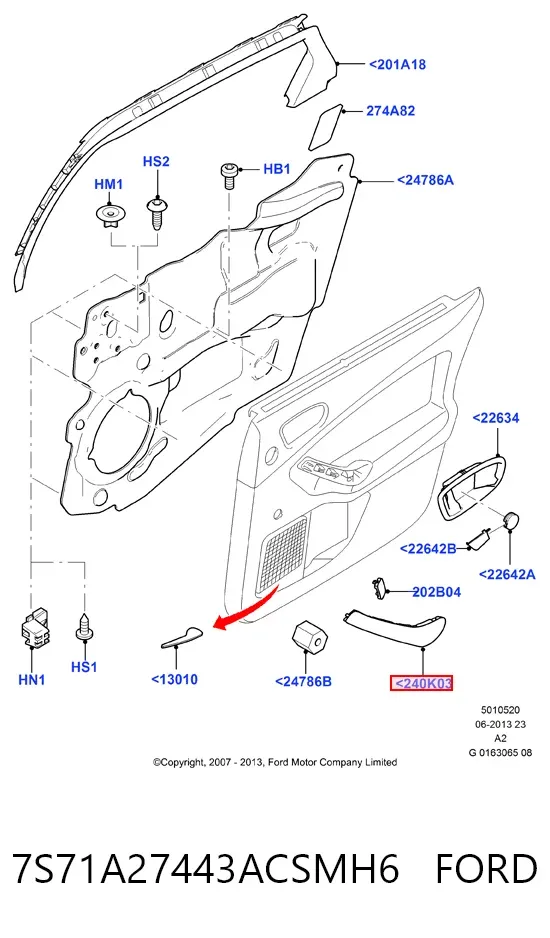  7S71A27443ACSMH6 Ford