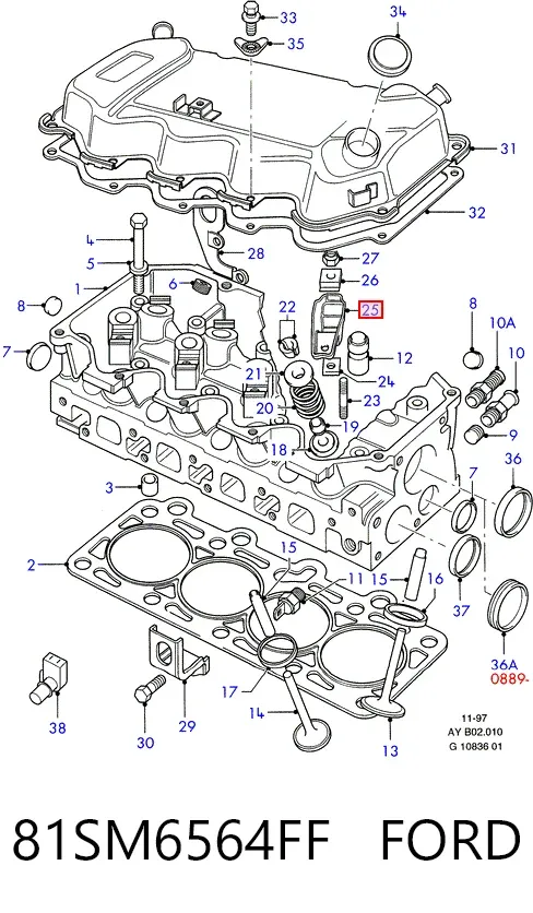 Коромисло 81SM6564FF Ford