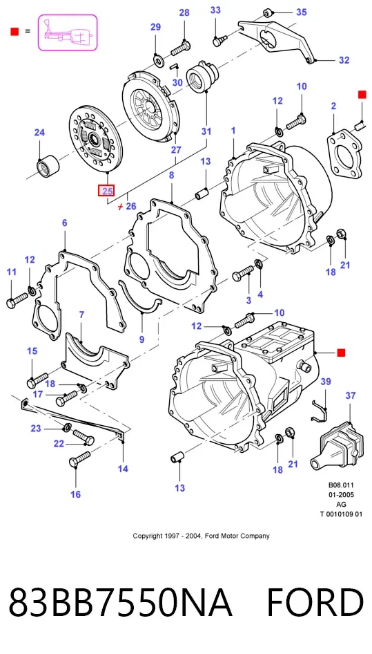 Диск зчеплення 83BB7550NA Ford