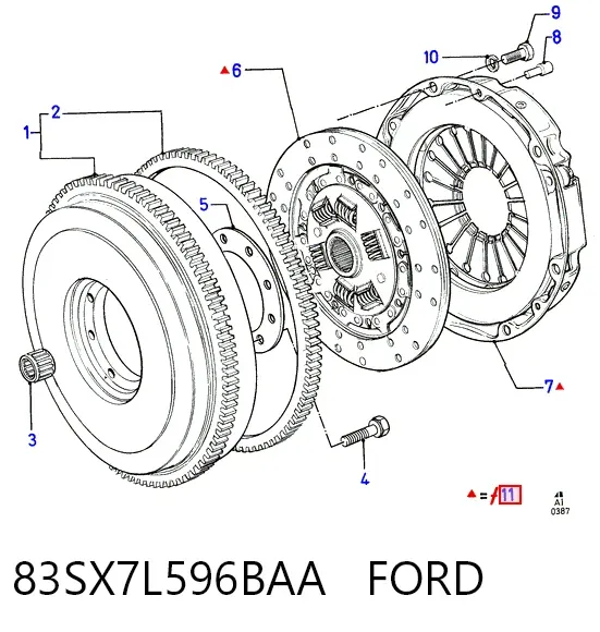 Зчеплення 83SX7L596BAA Ford