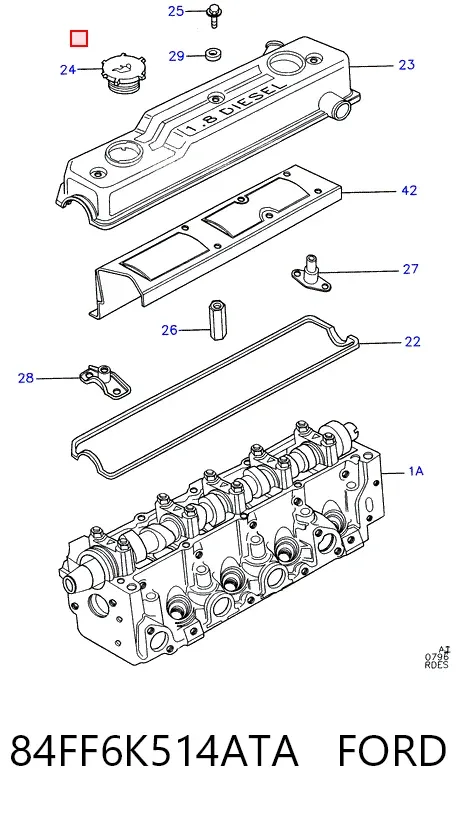 Шайба регулювальна 84FF6K514ATA Ford
