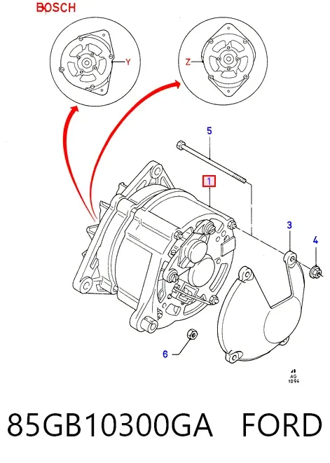 Генератор 85GB10300GA Ford