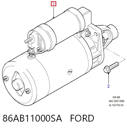Стартер 86AB11000SA Ford
