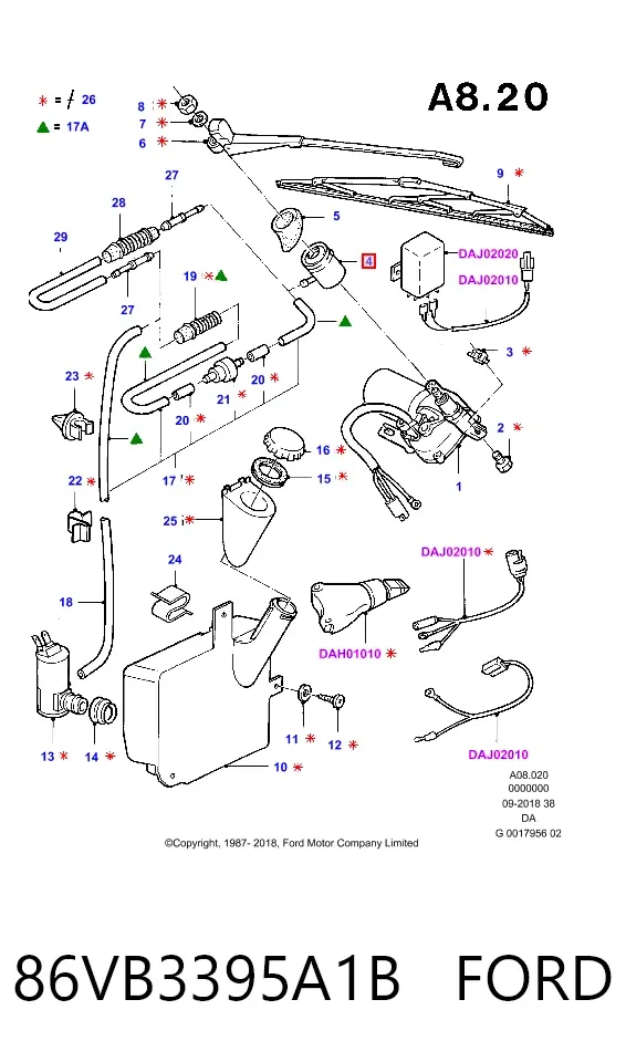 Кульова опора, нижня 86VB3395A1B Ford
