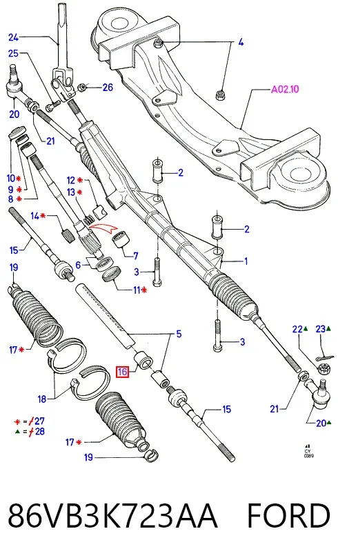  86VB3K723AA Ford