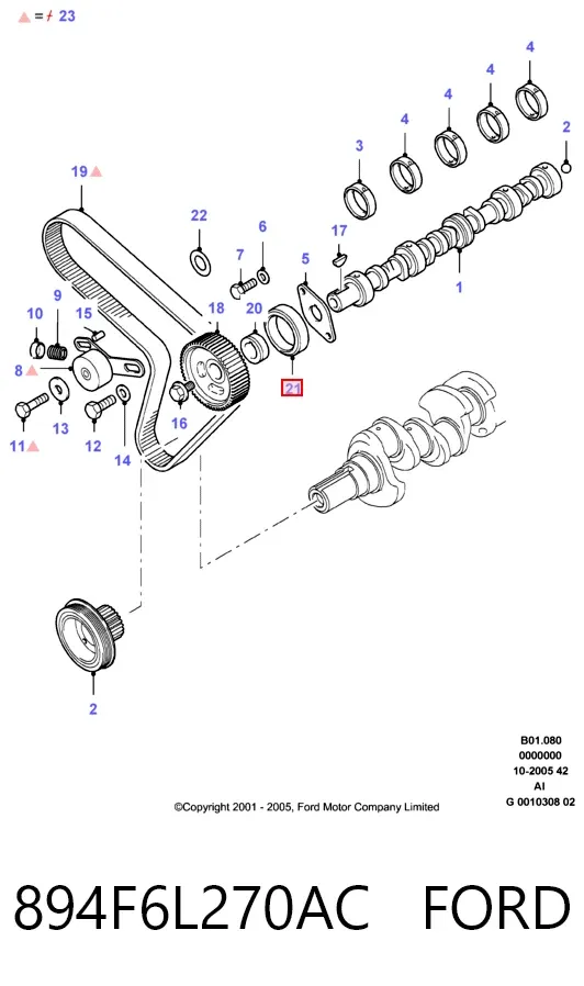 Сальник распредвала 894F6L270AC Ford