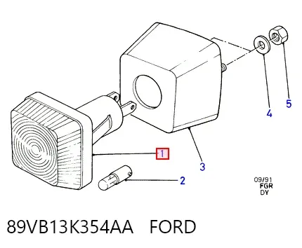 Повторювач повороту на крилі 89VB13K354AA Ford