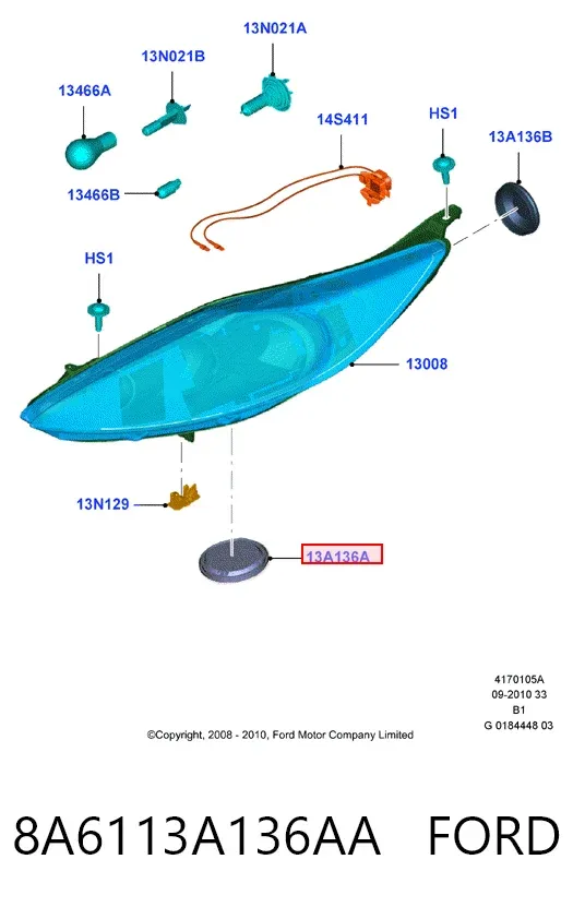  8A6113A136AA Ford