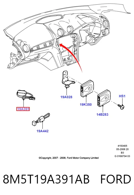  8M5T19A391AB Ford