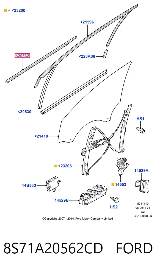  8S71A20562CD Ford