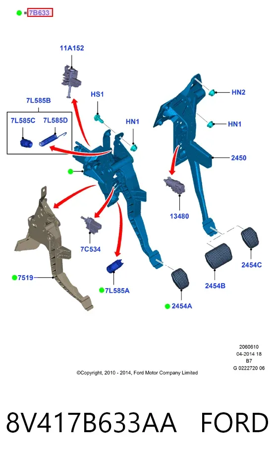 Головний циліндр зчеплення 8V417B633AA Ford