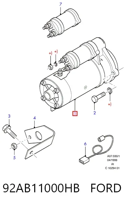 Стартер 92AB11000HB Ford