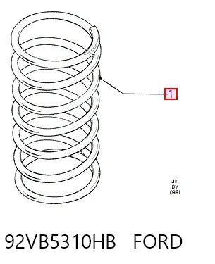 Пружина передня 92VB5310HB Ford