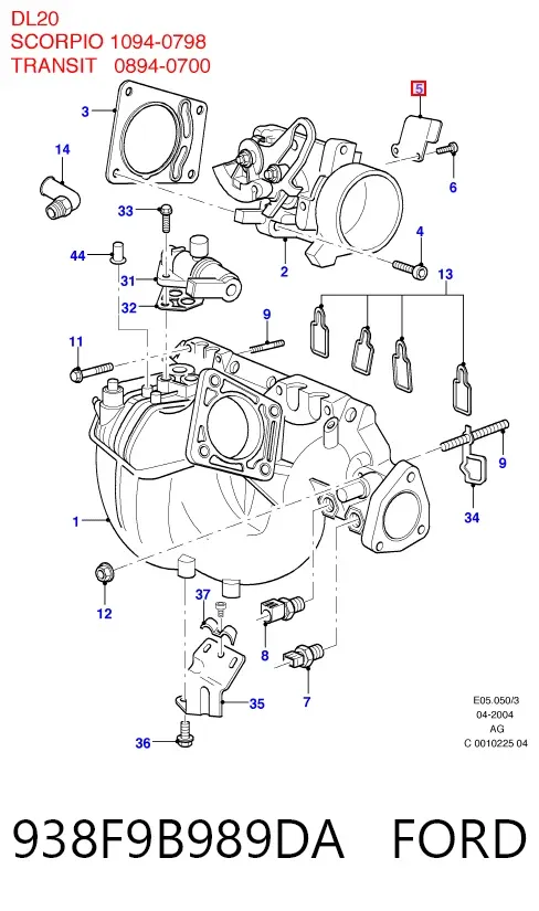 Потенціометр 938F9B989DA Ford