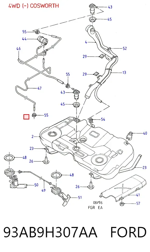 Бензонасос 93AB9H307AA Ford