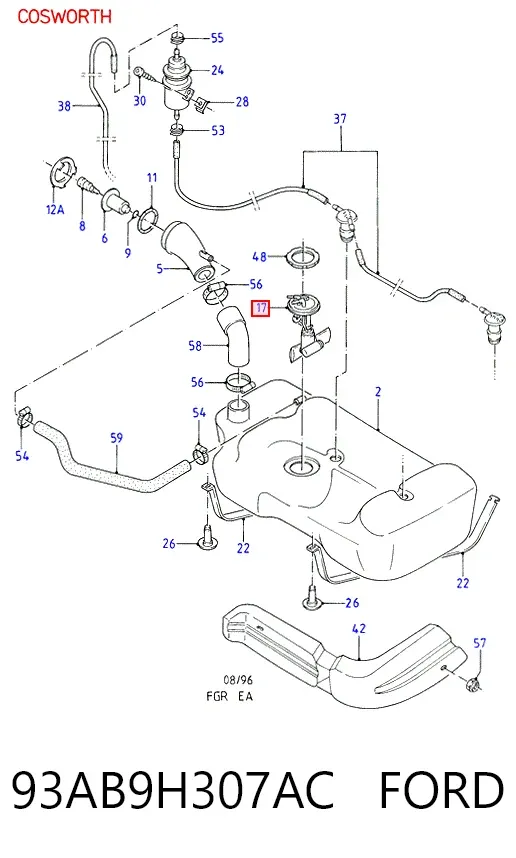 Бензонасос 93AB9H307AC Ford