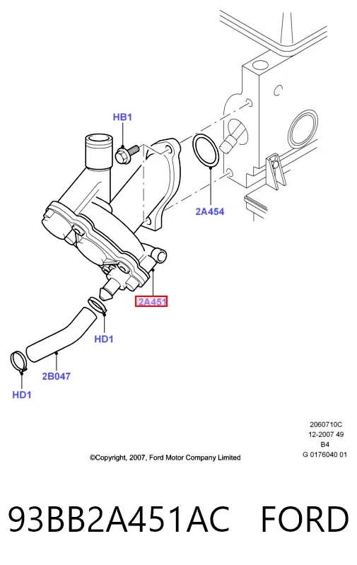Вакуумний насос 93BB2A451AC Ford