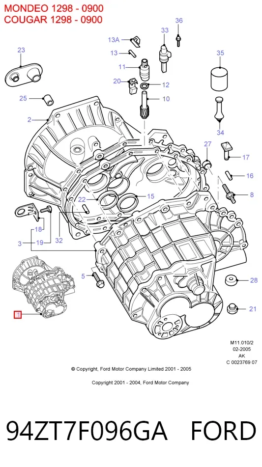 Коробка передач 94ZT7F096GA Ford