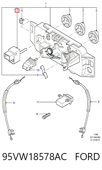 Блок управління кондиціонером 95VW18578AC Ford