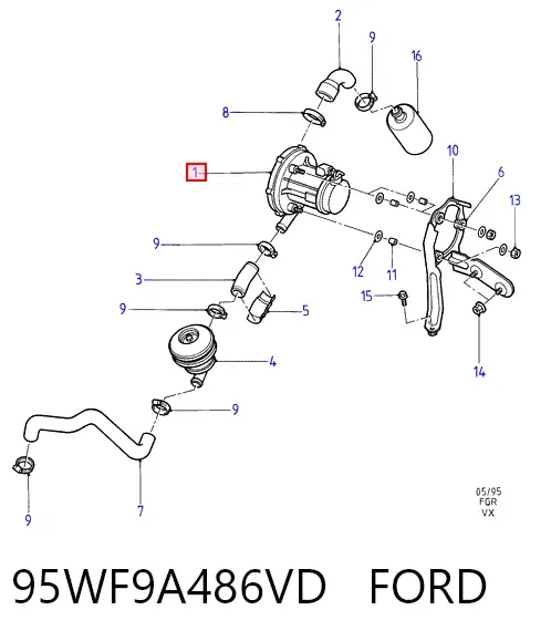 Насос повітряний 95WF9A486VD Ford