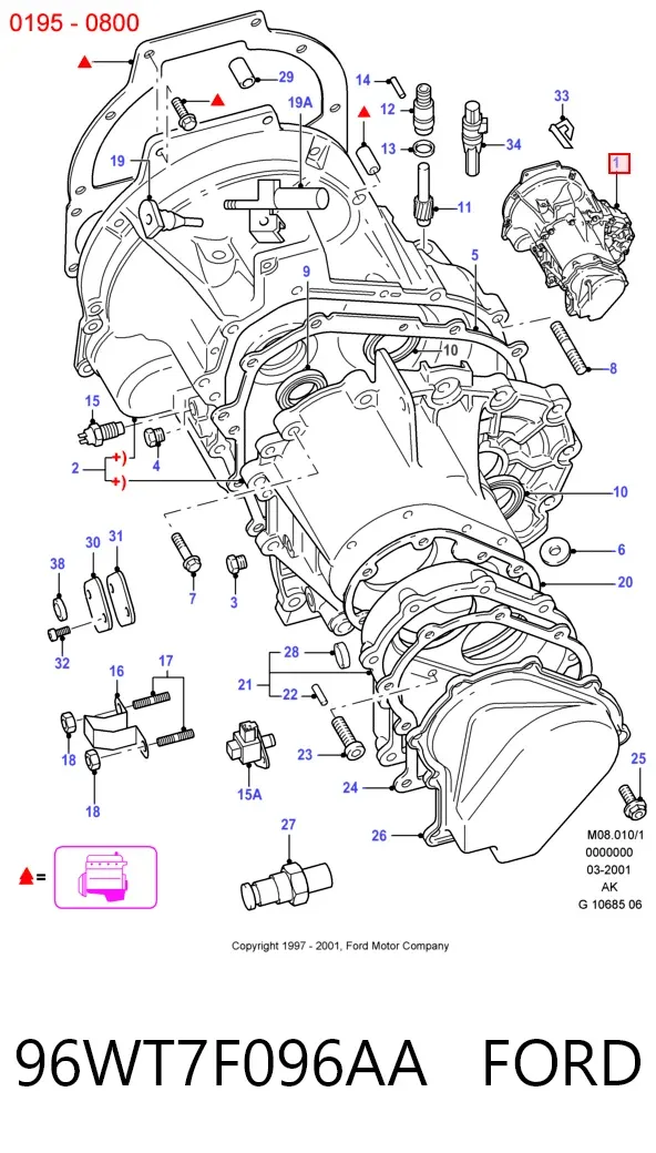 Коробка передач 96WT7F096AA Ford