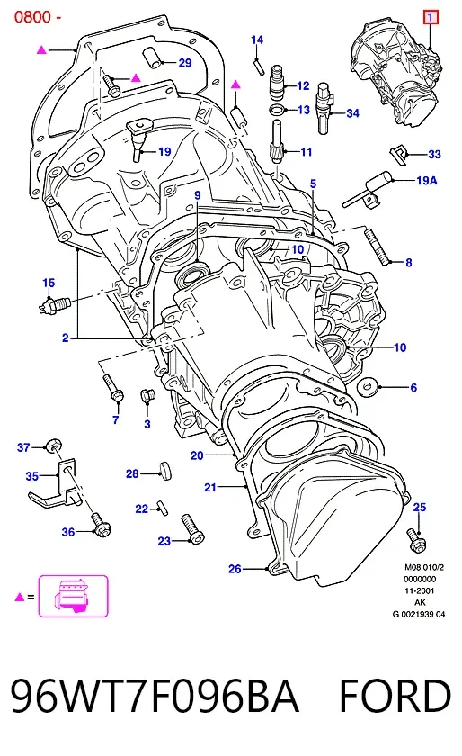 Коробка передач 96WT7F096BA Ford