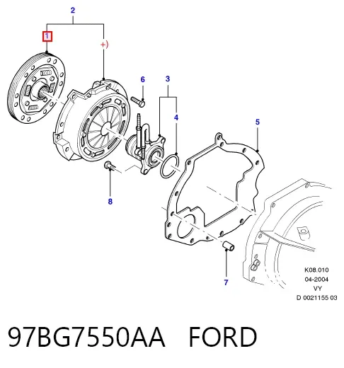 Диск зчеплення 97BG7550AA Ford