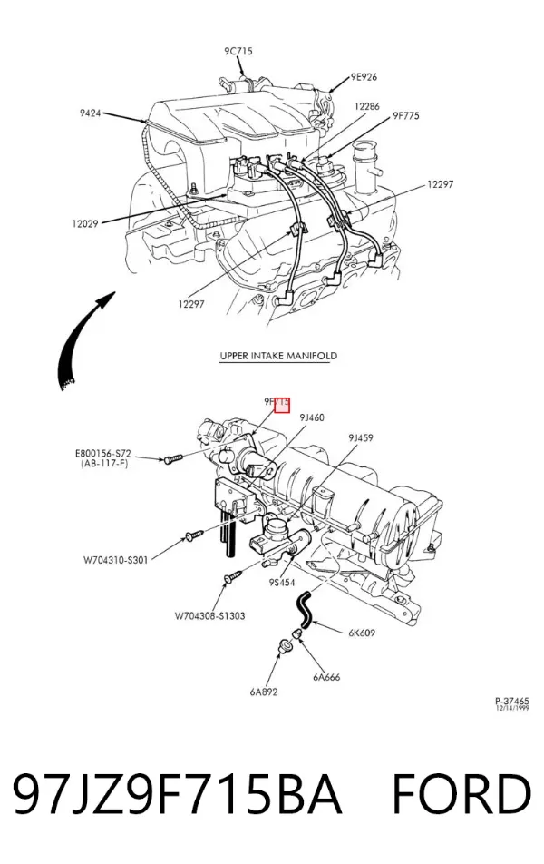 Датчик холостого ходу 97JZ9F715BA Ford