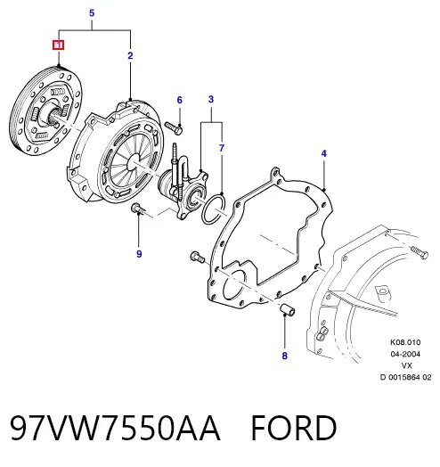 Диск зчеплення 97VW7550AA Ford