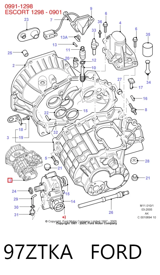Коробка передач 97ZTKA Ford