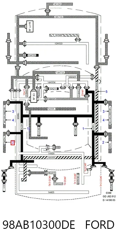 Генератор 98AB10300DE Ford