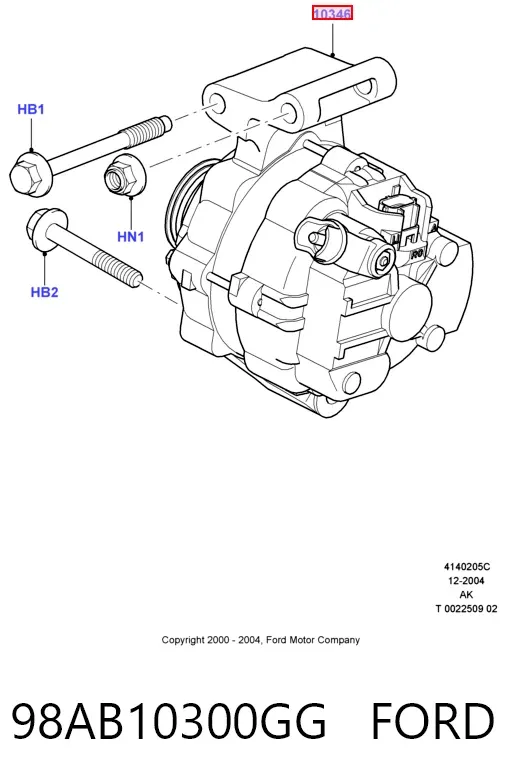 Генератор 98AB10300GG Ford