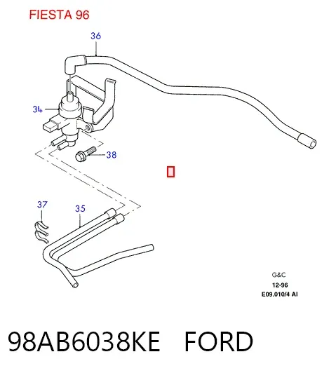 Подушка (опора) двигуна, права 98AB6038KE Ford