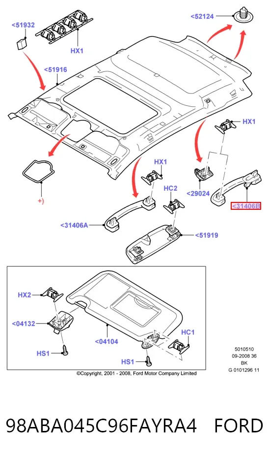  98ABA045C96FAYRA4 Ford