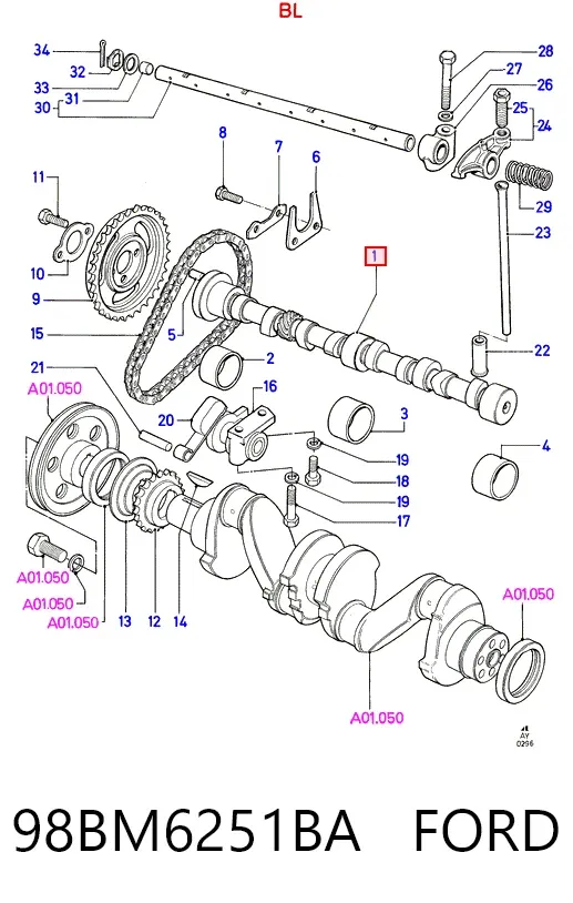 Масляний насос 98BM6251BA Ford