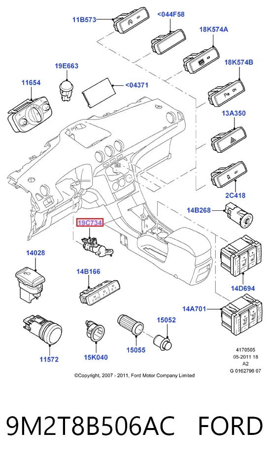  9M2T8B506AC Ford