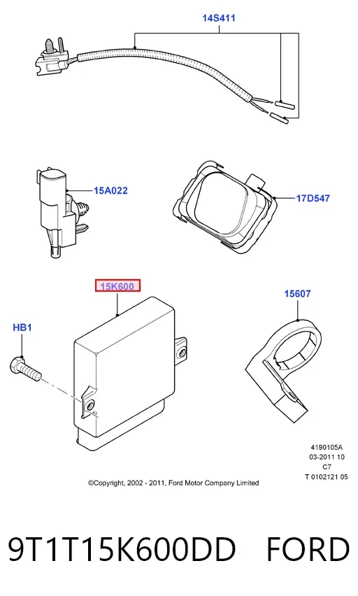 Блок комфорту 9T1T15K600DD Ford