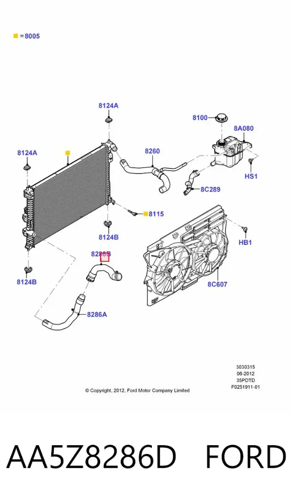  AA5Z8286D Ford
