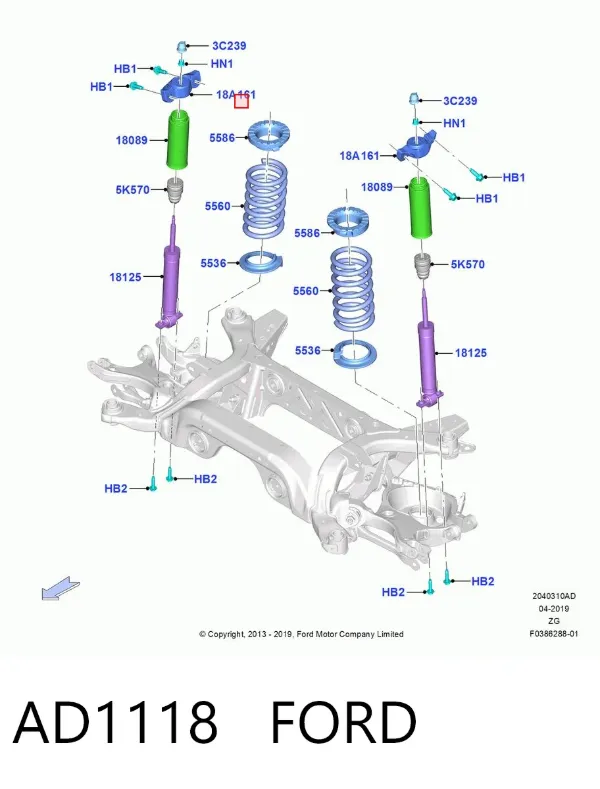 Опора амортизатора заднього AD1118 Ford