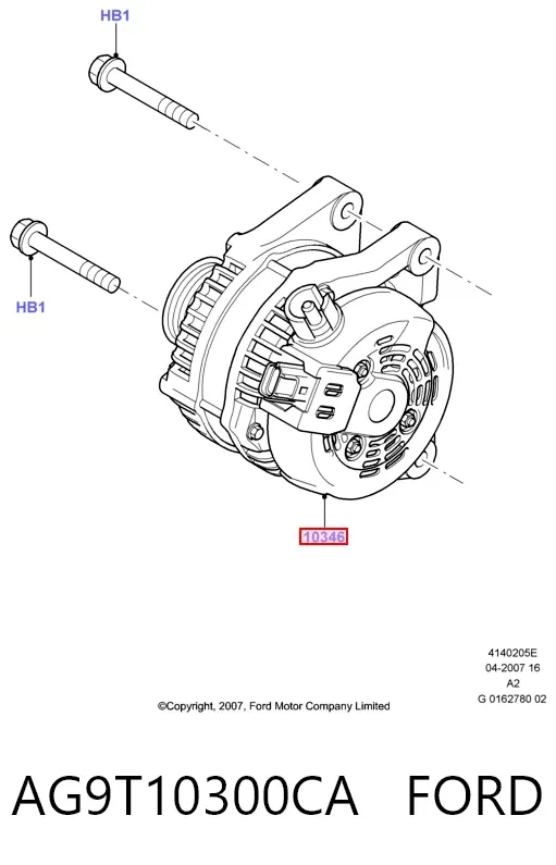 Генератор AG9T10300CA Ford