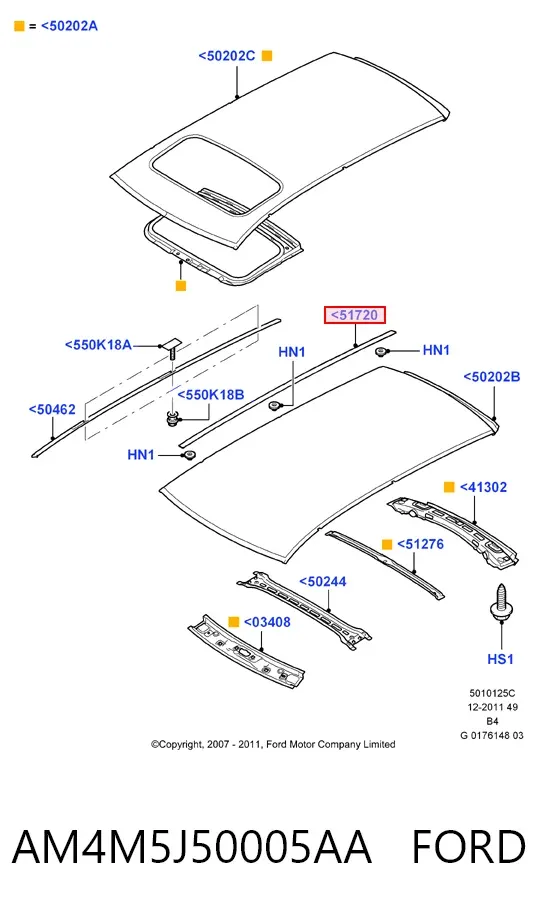  AM4M5J50005AA Ford