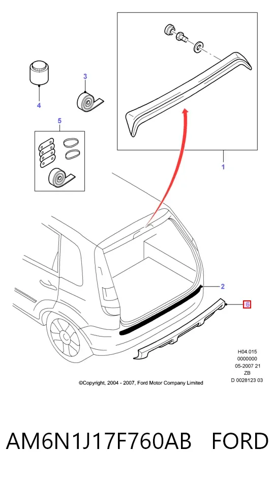  AM6N1J17F760AB Ford