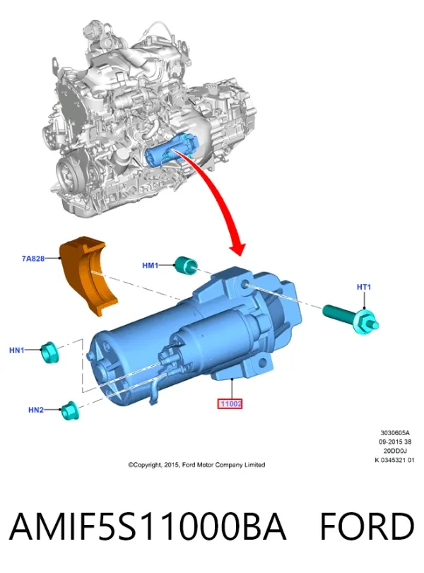 Стартер AMIF5S11000BA Ford