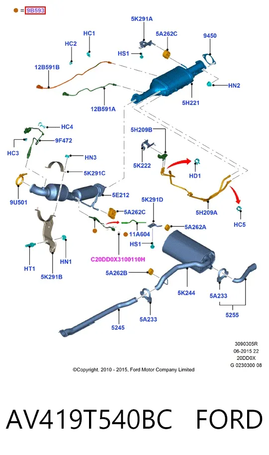 Форсунка вприскування AD BLUE AV419T540BC Ford