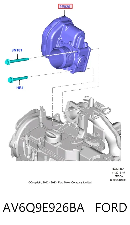 Дросільна заслінка AV6Q9E926BA Ford