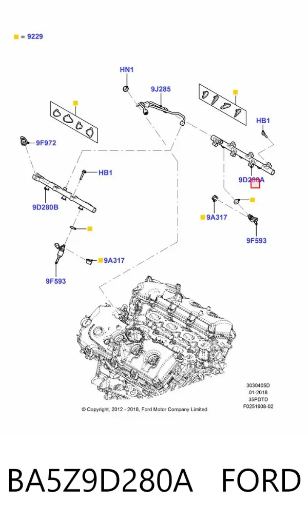  BA5Z9D280A Ford