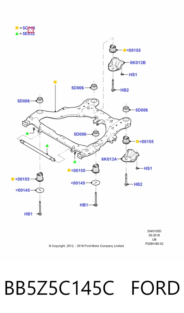 Підрамник передній BB5Z5C145C Ford