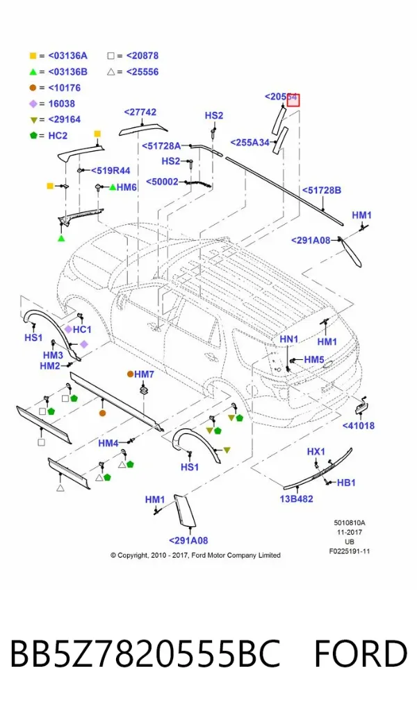  BB5Z7820555BC Ford