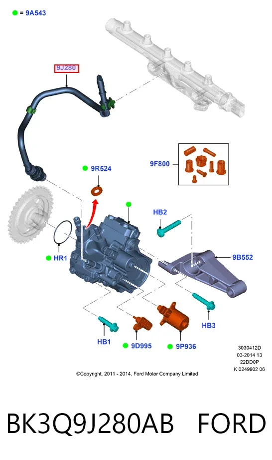  BK3Q9J280AB Ford